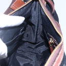 BURBERRY Blue Label Shoulder Bag Wool Black Gold Auth bs30768-20