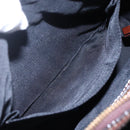 BURBERRY Blue Label Shoulder Bag Wool Black Gold Auth bs30768-22