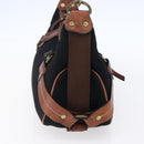 BURBERRY Blue Label Shoulder Bag Wool Black Gold Auth bs30768-4