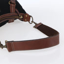 BURBERRY Blue Label Shoulder Bag Wool Black Gold Auth bs30768-7