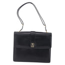 Burberrys Nova Check Shoulder Bag Leather Black Gold Auth bs30769-13