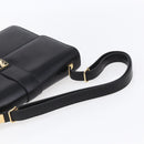 Burberrys Nova Check Shoulder Bag Leather Black Gold Auth bs30769-7