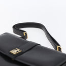 Burberrys Nova Check Shoulder Bag Leather Black Gold Auth bs30769-8