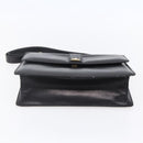 Burberrys Nova Check Shoulder Bag Leather Black Gold Auth bs30769-5