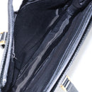 BURBERRY Hand Bag Leather Black Gold Auth bs30770-11