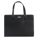 BURBERRY Hand Bag Leather Black Gold Auth bs30770-13