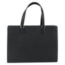 BURBERRY Hand Bag Leather Black Gold Auth bs30770-2