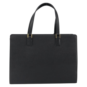 BURBERRY Hand Bag Leather Black Gold Auth bs30770 - 0