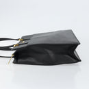 BURBERRY Hand Bag Leather Black Gold Auth bs30770-4