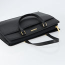 BURBERRY Hand Bag Leather Black Gold Auth bs30770-6