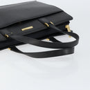 BURBERRY Hand Bag Leather Black Gold Auth bs30770-7