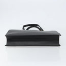 BURBERRY Hand Bag Leather Black Gold Auth bs30770-5