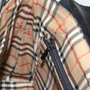 Burberrys Nova Check Shoulder Bag Leather Black Gold Auth bs30771-20