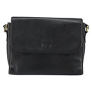 Burberrys Nova Check Shoulder Bag Leather Black Gold Auth bs30771-13