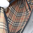 Burberrys Nova Check Shoulder Bag Leather Black Gold Auth bs30771-12