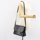 Burberrys Nova Check Shoulder Bag Leather Black Gold Auth bs30771-21