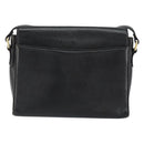 Burberrys Nova Check Shoulder Bag Leather Black Gold Auth bs30771-2