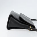 Burberrys Nova Check Shoulder Bag Leather Black Gold Auth bs30771-3