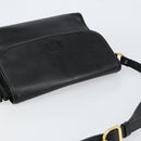 Burberrys Nova Check Shoulder Bag Leather Black Gold Auth bs30771-6