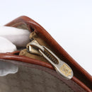 CELINE Macadam Canvas Clutch Bag PVC Beige Gold Auth bs30773-9