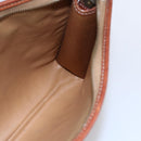 CELINE Macadam Canvas Clutch Bag PVC Beige Gold Auth bs30773-17