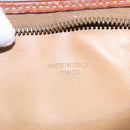 CELINE Macadam Canvas Clutch Bag PVC Beige Gold Auth bs30773-12