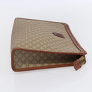 CELINE Macadam Canvas Clutch Bag PVC Beige Gold Auth bs30773-4