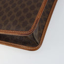 CELINE Macadam Canvas Shoulder Bag PVC Leather Beige Gold Auth bs30777-16