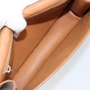 CELINE Macadam Canvas Shoulder Bag PVC Leather Beige Gold Auth bs30777-11