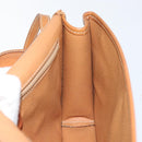 CELINE Macadam Canvas Shoulder Bag PVC Leather Beige Gold Auth bs30777-19