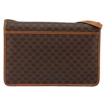 CELINE Macadam Canvas Shoulder Bag PVC Leather Beige Gold Auth bs30777 - 0