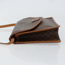 CELINE Macadam Canvas Shoulder Bag PVC Leather Beige Gold Auth bs30777-4