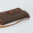 CELINE Macadam Canvas Shoulder Bag PVC Leather Beige Gold Auth bs30777-6