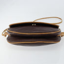 CELINE Shoulder Bag Leather Brown Gold Auth bs30778-5