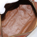 CELINE Macadam Canvas Hand Bag PVC Leather Beige Gold Auth bs30781-11