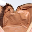 CELINE Macadam Canvas Hand Bag PVC Leather Beige Gold Auth bs30781-19