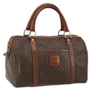 CELINE Macadam Canvas Hand Bag PVC Leather Beige Gold Auth bs30781-1