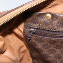 CELINE Macadam Canvas Hand Bag PVC Leather Beige Gold Auth bs30781-21