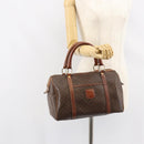 CELINE Macadam Canvas Hand Bag PVC Leather Beige Gold Auth bs30781-23