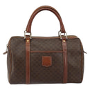 CELINE Macadam Canvas Hand Bag PVC Leather Beige Gold Auth bs30781-13