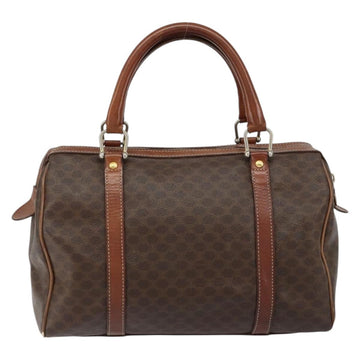 CELINE Macadam Canvas Hand Bag PVC Leather Beige Gold Auth bs30781 - 0