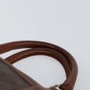 CELINE Macadam Canvas Hand Bag PVC Leather Beige Gold Auth bs30781-14