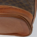 CELINE Macadam Canvas Shoulder Bag PVC Leather Brown Gold Auth bs30783-16