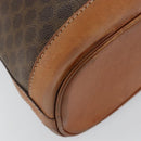 CELINE Macadam Canvas Shoulder Bag PVC Leather Brown Gold Auth bs30783-17