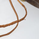 CELINE Macadam Canvas Shoulder Bag PVC Leather Brown Gold Auth bs30783-10