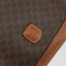 CELINE Macadam Canvas Shoulder Bag PVC Leather Brown Gold Auth bs30783-19