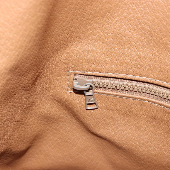 CELINE Macadam Canvas Shoulder Bag PVC Leather Brown Gold Auth bs30783