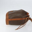 CELINE Macadam Canvas Shoulder Bag PVC Leather Brown Gold Auth bs30783-3