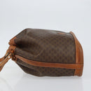 CELINE Macadam Canvas Shoulder Bag PVC Leather Brown Gold Auth bs30783-4