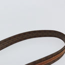 CELINE Macadam Canvas Shoulder Bag PVC Leather Brown Gold Auth bs30783-14